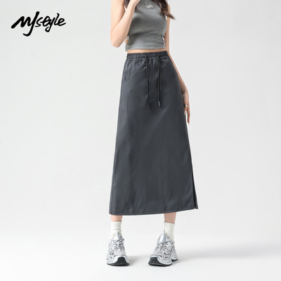 MJSTYLE工装a字半身裙女2025夏