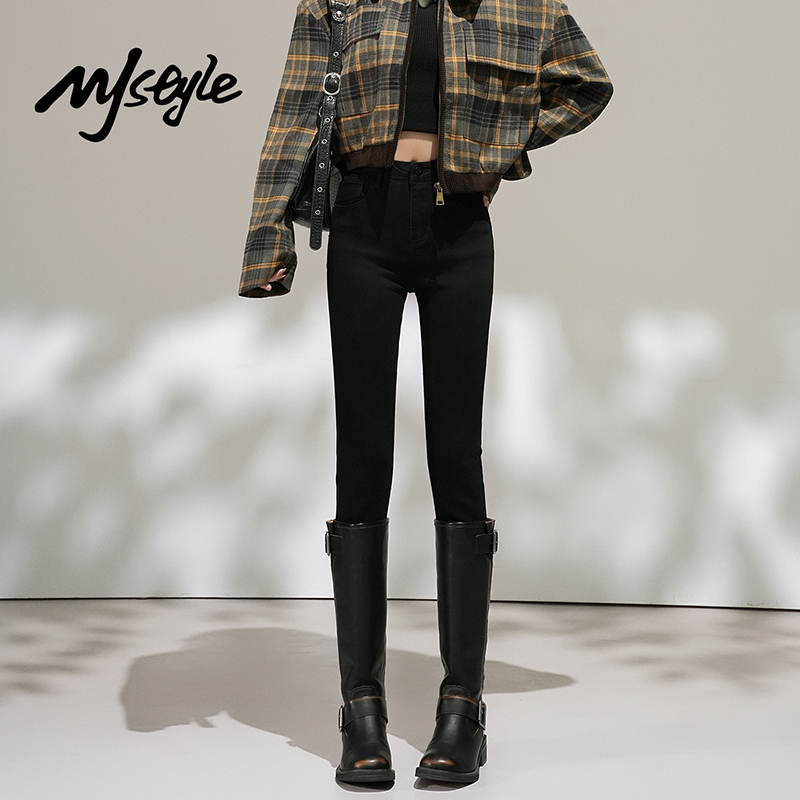 MJSTYLE修身紧身牛仔裤小脚裤女