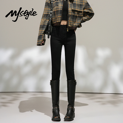 MJSTYLE修身紧身牛仔裤小脚裤女