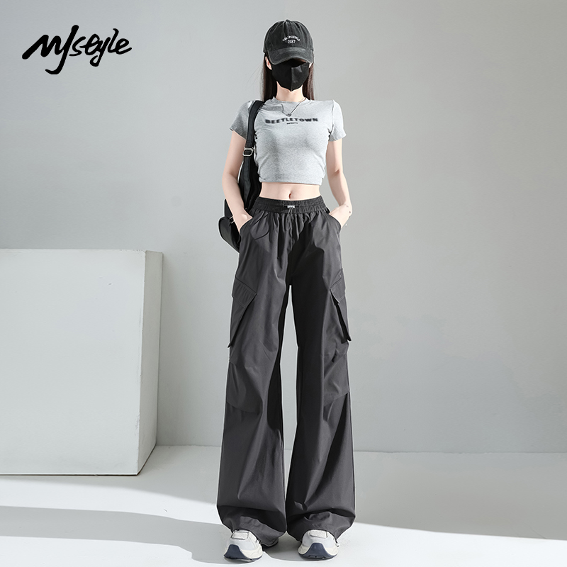 MJSTYLE美式复古工装阔腿裤