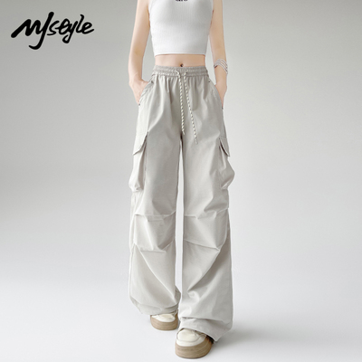 MJSTYLE美式复古工装裤女2025夏