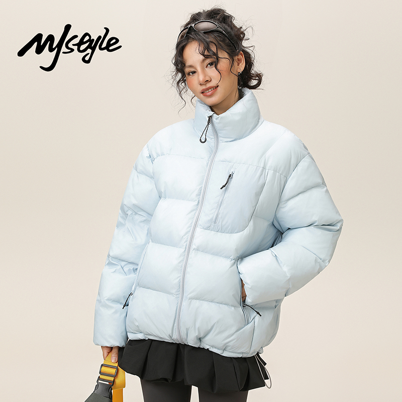 MJSTYLE立领保暖加厚情侣棉服女