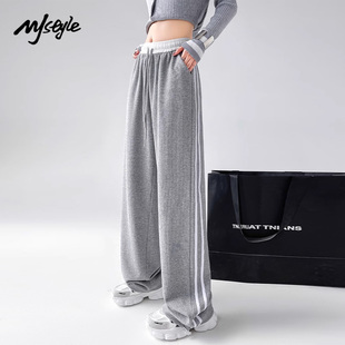春秋冬阔腿裤 高腰垂感宽松直筒休闲卫裤 女2024新款 STYLE运动裤