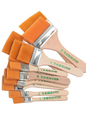 BAIPAI 油画笔板刷丙烯水粉水彩颜料排笔彩绘美术生尼龙平头毛刷墙绘画材套装不掉毛上色 S777