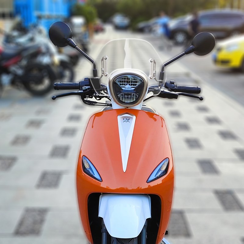 天飞仕适用于猎变霓125改装风挡小肥鹅125前挡风复古风镜配件护胸