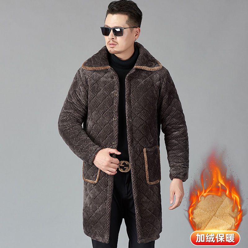 冬季男士棉衣外套加绒加厚罩衣工作服夹棉保暖防寒耐脏防污棉服男