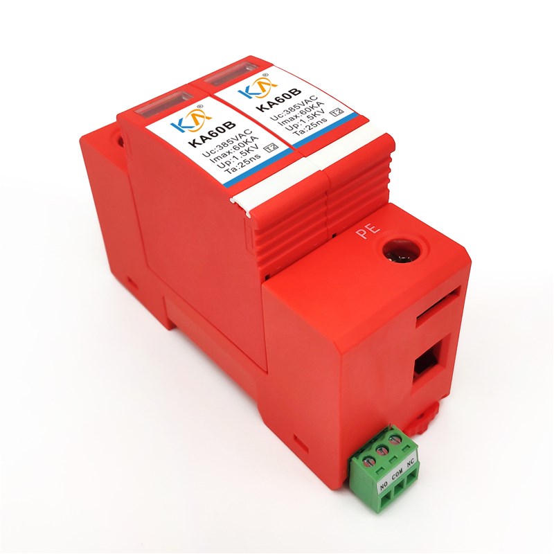 KA60B2大通流交流电源防雷模块B级60KA单相电源避雷器带遥信220V