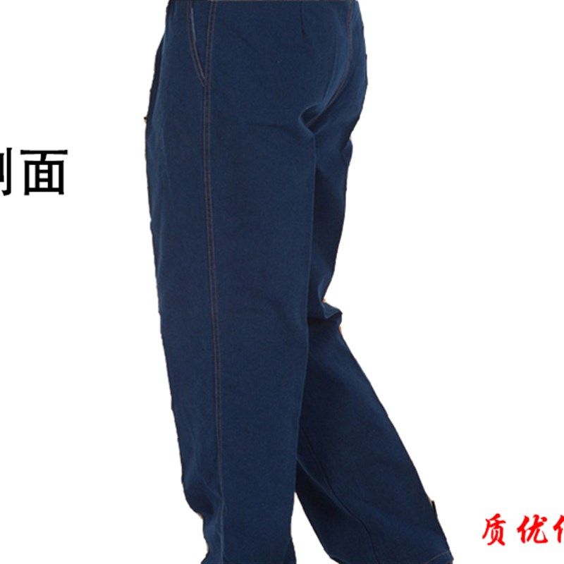 纯棉防烫耐磨耐烧牛仔电焊工作服长裤男下装机车汽修劳保宽松大码,男装,工装制服,淘宝优惠券,粉丝福利购,淘宝优惠卷