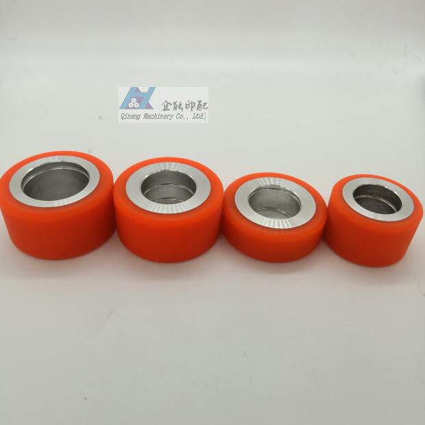 华威腹膜机走纸轮胶轮导向轮拉断轮宽优质耐磨材料胶优质