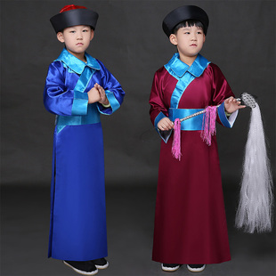 儿童古装清朝太监总管服装男童侍卫官服舞台剧古代角色公公演出服