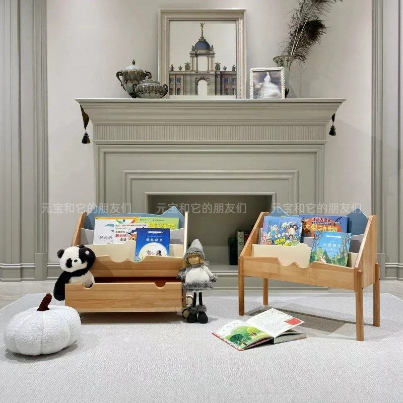 实木儿童书架落地木质柜幼儿学习收纳置物架宝宝绘本桌面卡通书柜,住宅家具,儿童书柜,淘宝优惠券,粉丝福利购,淘宝优惠卷