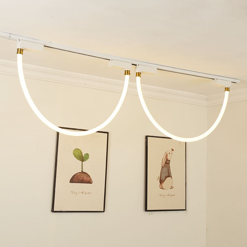 北欧个性全光谱轨道灯散光照明补光商用展厅导轨灯遥控可调三色灯