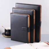 申士2525商务A5活页本子办公记事本封面可定制LOGO可替换内芯文具