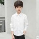 纯棉白色衬衣中大童小学生校服演出服春秋 儿童长袖 新款 男童白衬衫