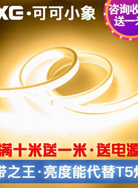 220v双排led灯带客厅吊顶家用白光超高亮180珠线条灯长条户外防水