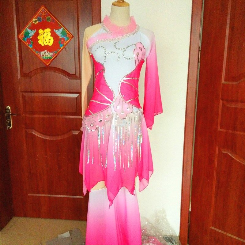 爱上舞 桃李杯扇子舞 古典舞爱莲说儿童舞蹈演出服民族服装舞台女,童装/婴儿装/亲子装,儿童演出服,淘宝优惠券,粉丝福利购,淘宝优惠卷