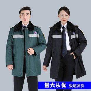 急救120急诊科值班医生护士冬季出诊加厚羽绒工作棉服防寒大衣