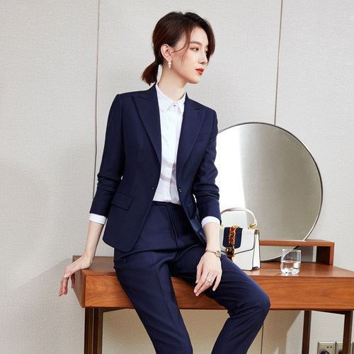 高端西装套装女气质春前台经理正装公务员面试服装女工作服职业装
