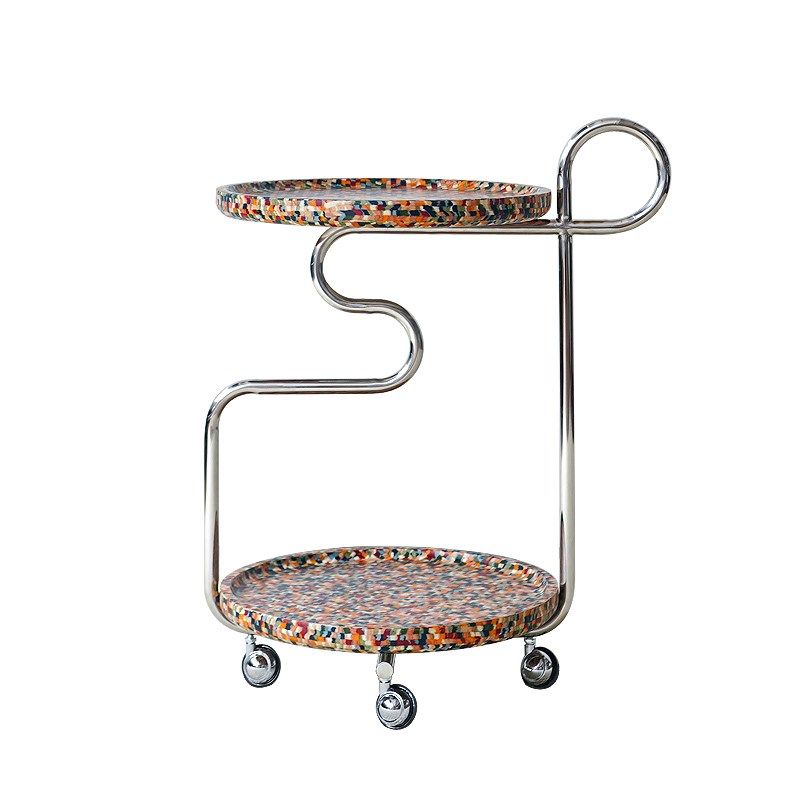 北欧实木圆形沙发边几客厅小茶几可移动迷你小推车不锈钢床头角几,住宅家具,角几/边几,淘宝优惠券,粉丝福利购,淘宝优惠卷