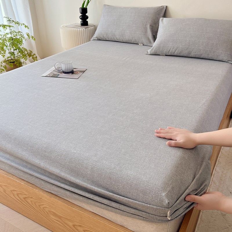 纯棉老粗布床笠单件100全棉加厚床罩三件套床单防滑席梦思床垫罩