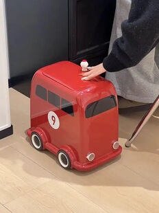 宝宝巴士垃圾桶家用厨房带盖密封不漏味儿童房可爱卡通窄缝收纳桶