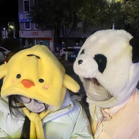 可爱毛绒考拉熊猫帽子大头围冬季加厚保暖防寒护耳雷锋帽围脖一体