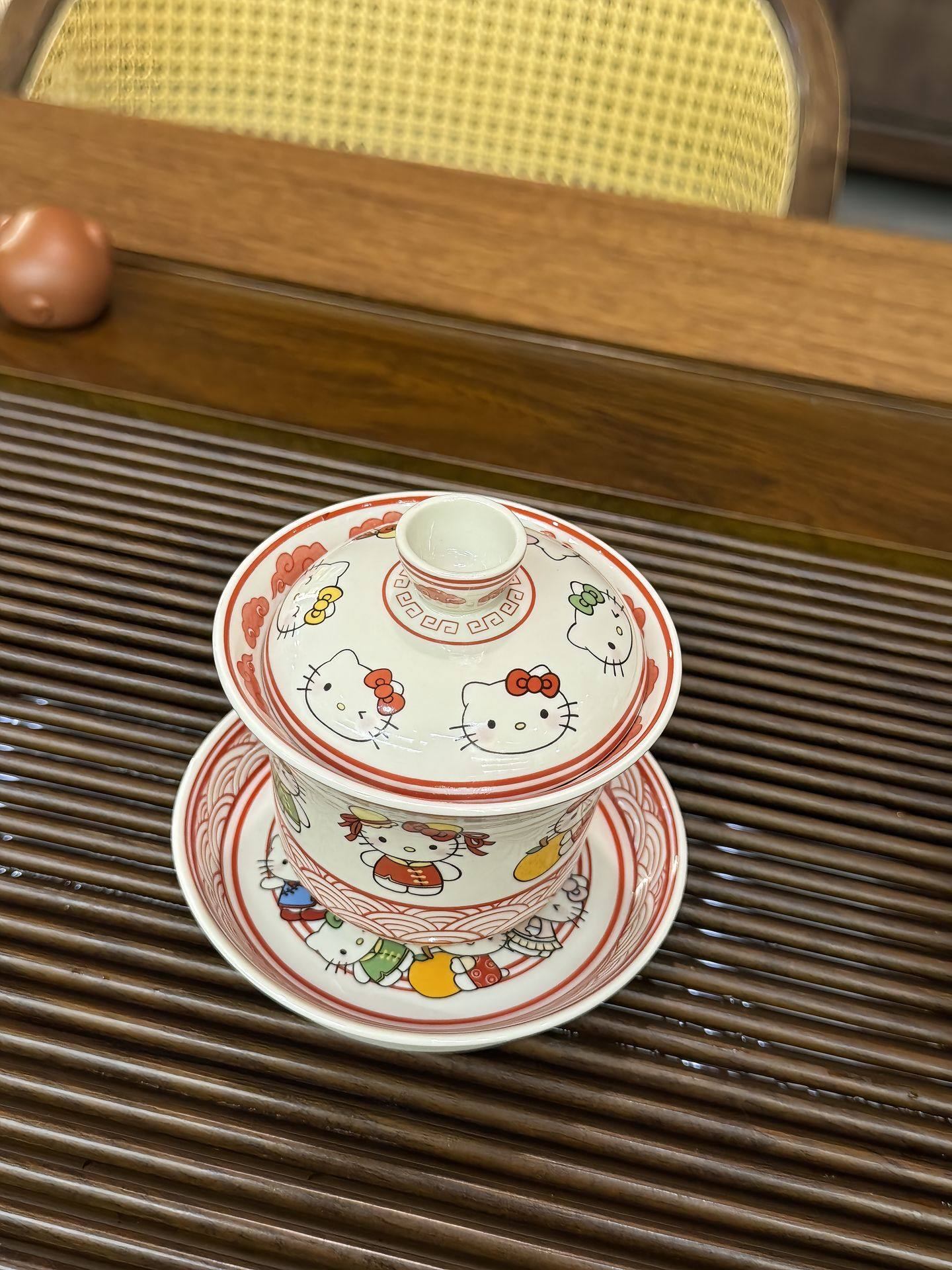 2025新款不烫手盖碗茶杯年轻人茶具三件套杯子女生日礼物