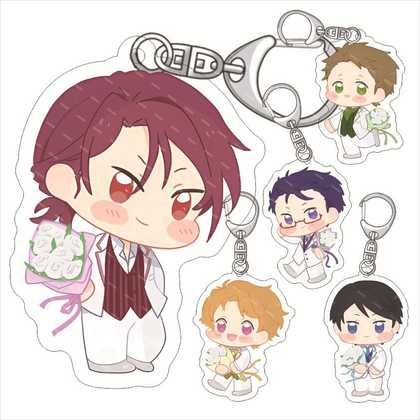 Free!男子游泳部钥匙扣 七濑遥 橘真琴 松冈凛 叶月渚 亚克力挂件