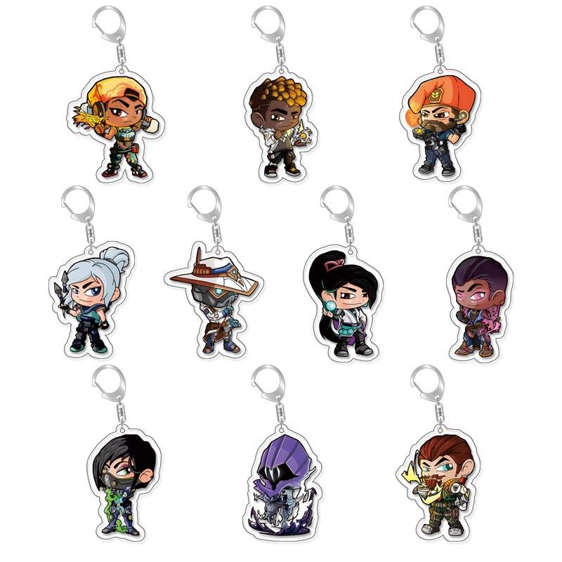 卡通无畏契约钥匙 杰尼龟 亚克力钥匙扣挂件游戏周边 跨境现货代