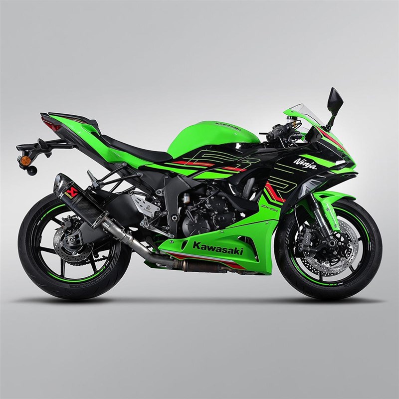 摩托车新款川崎ZX6R改装排气管 川崎636改三角全碳纤中尾段天蝎