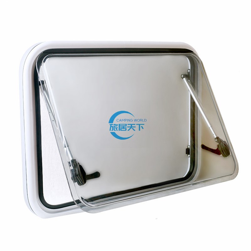 房车窗户 自行拖挂旅居房车配件双层外推窗带窗帘 圆角窗非直角窗