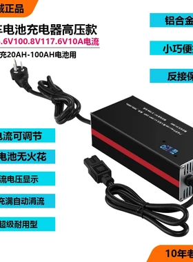 脉力诚84V96V120V锂电池充电器10A5A可调节109.2V三元锂电动车用