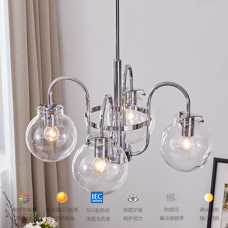 轻奢复古太空时代中古吊灯卧室客厅餐厅创意个性装饰圆球吊灯灯具