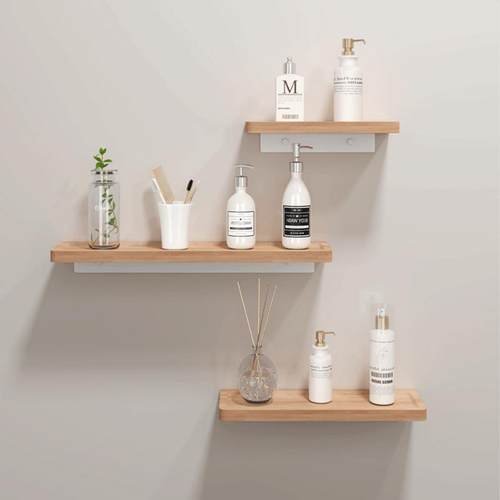 非合成木实木墙上置物架隔板墙面木板置物板搁板挂墙一字板防霉菌