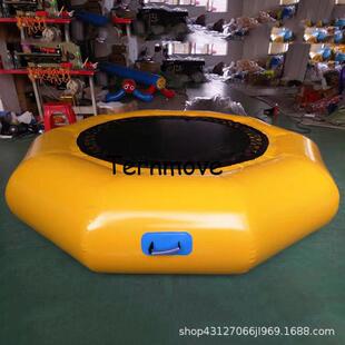 充气水上蹦蹦床弹跳床儿童海洋球池玩具圆形大型移动水上乐园设备