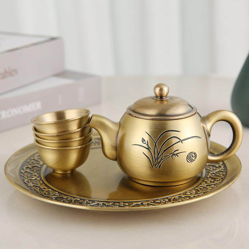 茶具套装家用整套是上公室古功夫茶具盘茶杯配件金属礼品礼盒