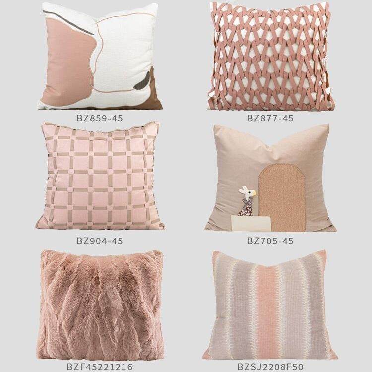 粉色系抱枕沙发客厅组合靠垫现代简约样板间靠枕套靠包女孩房软装,居家布艺,抱枕被,淘宝优惠券,粉丝福利购,淘宝优惠卷