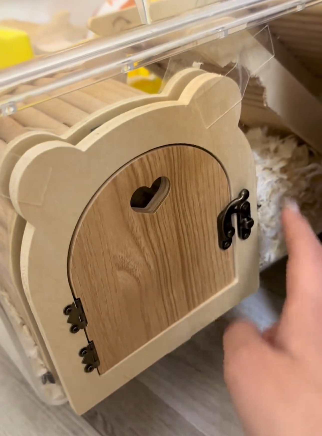 仓鼠偷窥屋外偷窥木窝房子可爱造景用品玩具躲避屋
