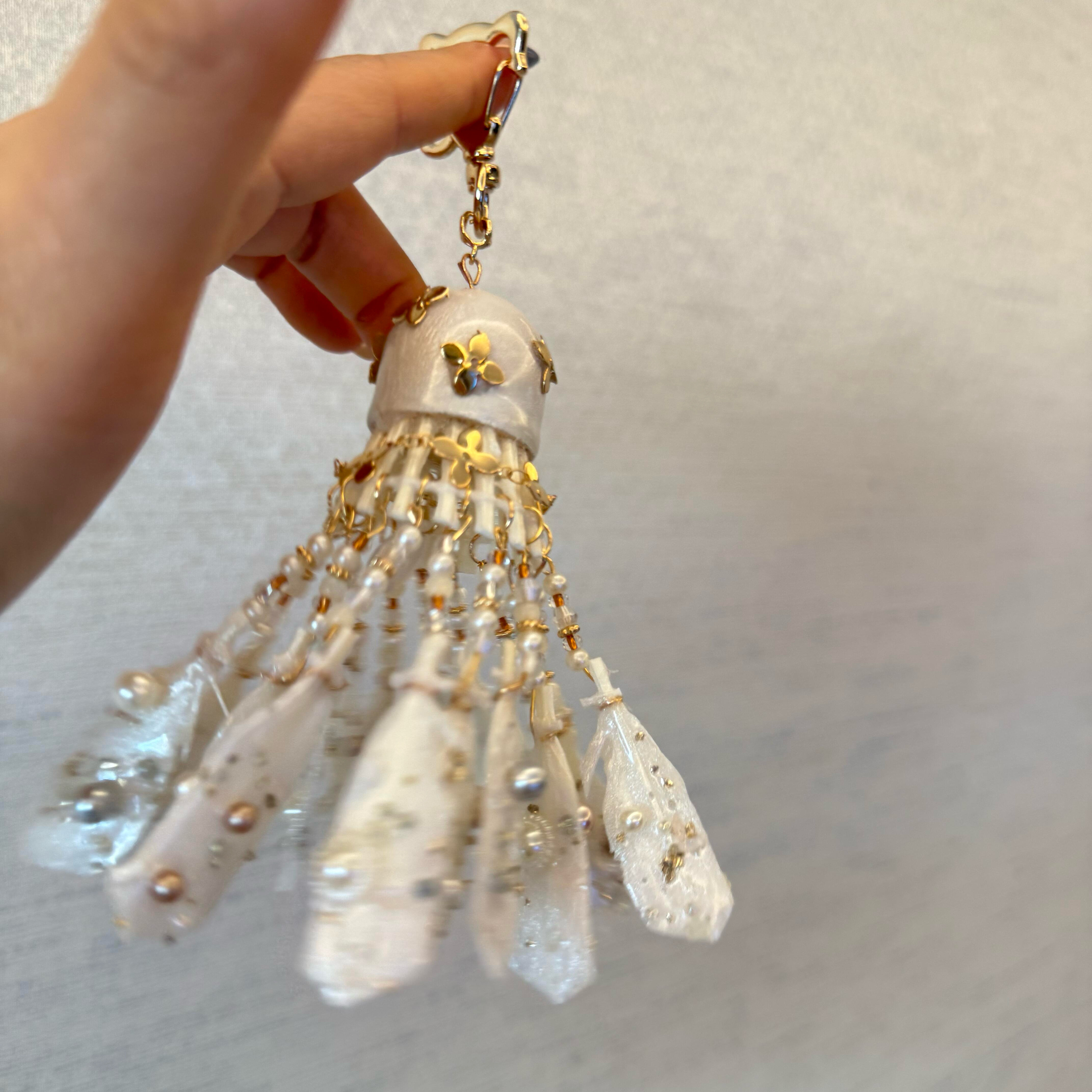 精美挂饰钥匙扣2026创意礼物diy手工梦幻蝴蝶羽毛球挂件材料