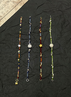 手绳编织五彩绳彩虹手链