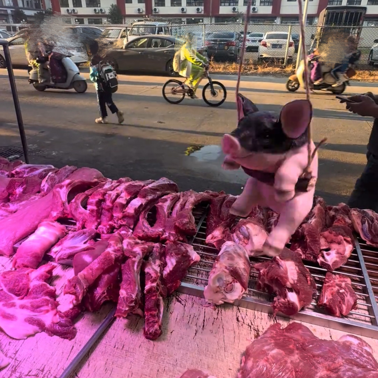 小猪挂件新款趣味户外仿真树脂小猪挂件可爱花园庭院装饰摆件动物