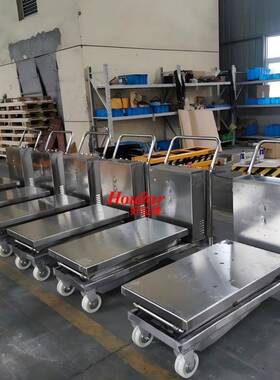 非标304S升US电动降平台液车不锈钢电动提升机压升车降DPS5350kg/