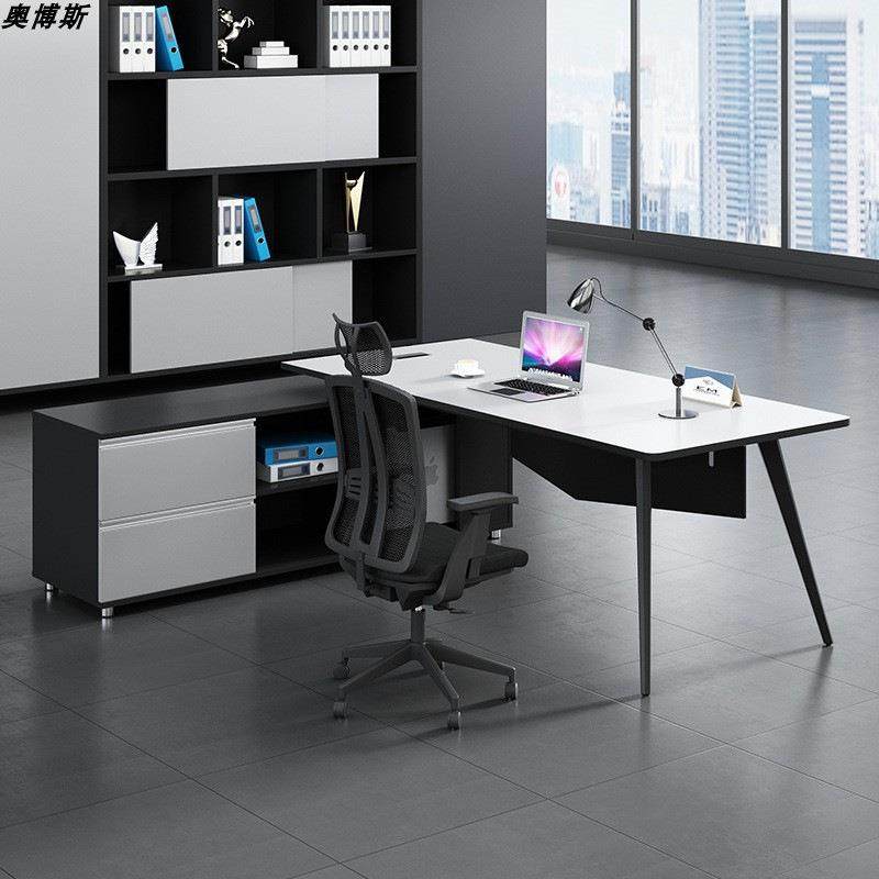 桌椅书柜矮柜合简约现老板桌椅代大班台总裁 经理组 单主管桌办公