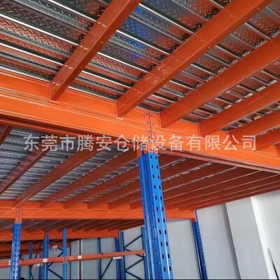 腾安双组层仓装建搭库仓钢结构厂房隔层可拆卸阁储楼平43697台货