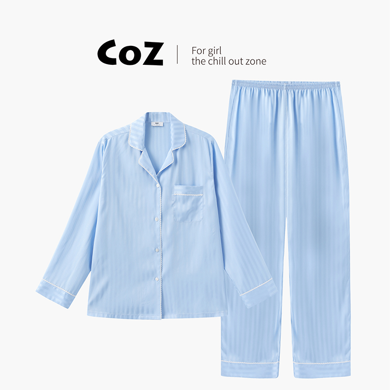 COZ条纹肌理高级时尚家居服套装