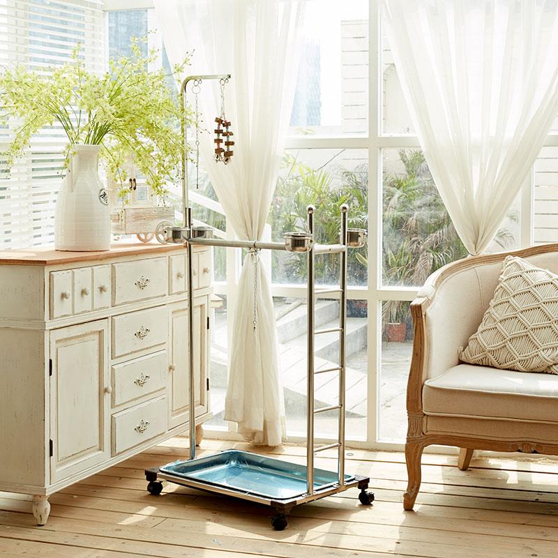 鹦鹉站架落地大型不锈钢架子花椒木玄凤灰鹦鹉站杆鸟架栖架杆鸟笼