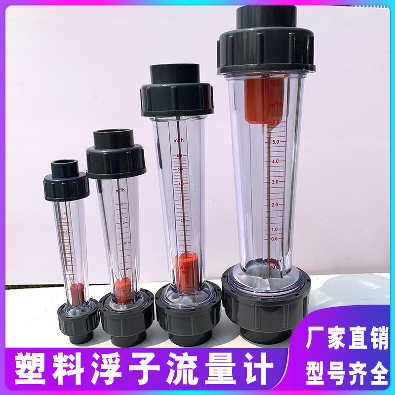塑料管式浮子流量计DN50-150管式流量计转子流量计液体水流量精准