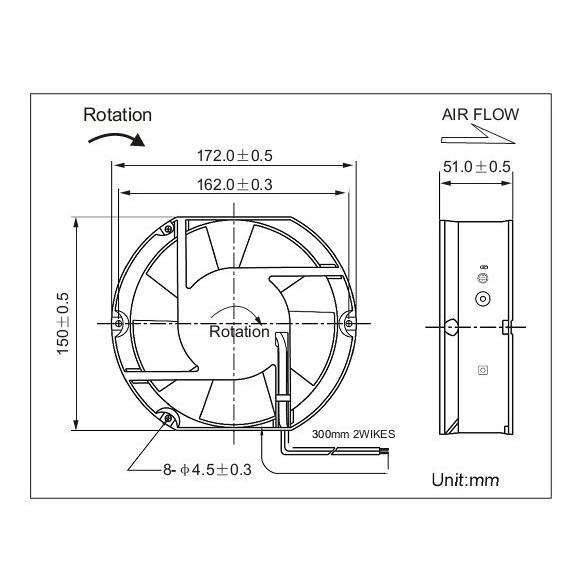 G17050HA2BL G17050HA3BL 220V 380V 17050 风机 逆变 电焊机风扇
