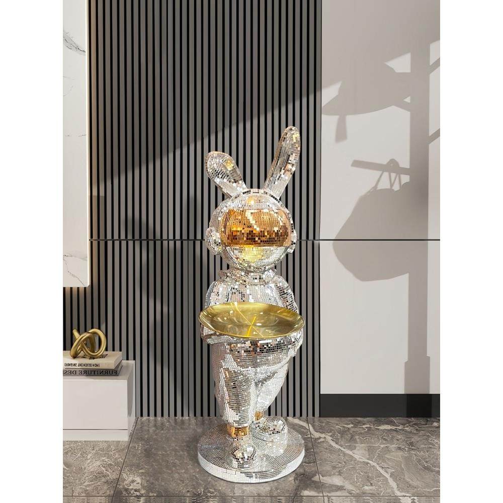 太空兔子轻奢客厅电视柜旁大型落地装饰品摆件高级感乔迁新居礼物