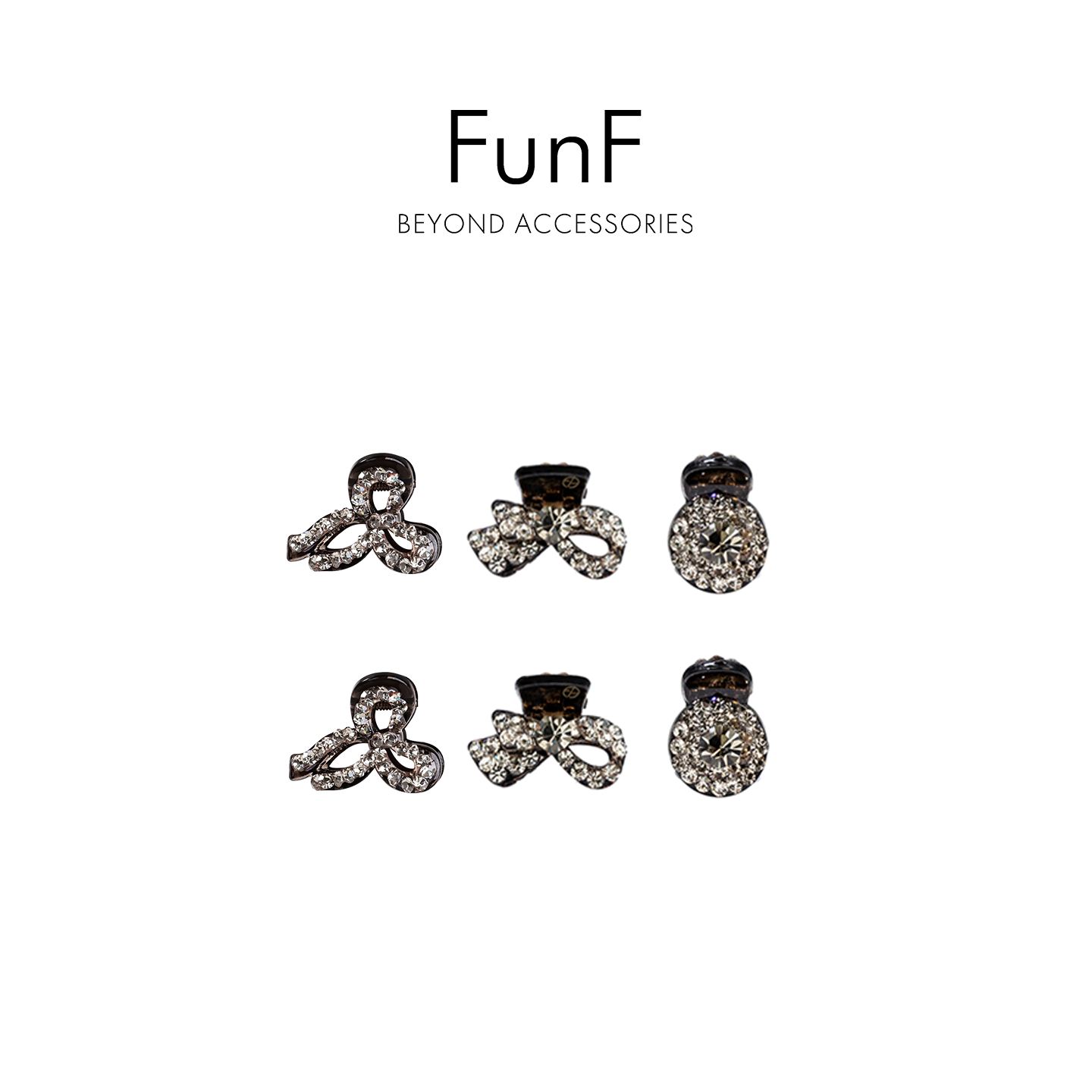 FunF/乐纷绮 mini发夹捷克钻刘海小抓夹 碎发夹精致公主侧边刘海